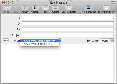 mac send email different profile, apple mail multiple profile