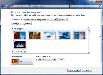 change wallpaper, change wallpaper window 7, win 7 change wallpaper