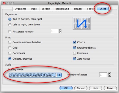 shrink worksheet for printing calc