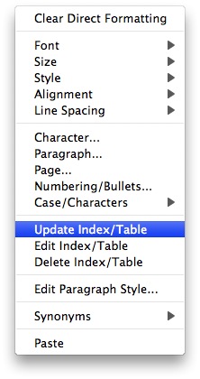 libreoffice update table of contents, libre office table of contents