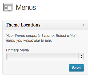 wordpress add native menu support, wordpress support native menu