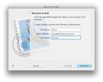 setup email account apple mail
