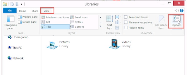 win 8.1 enable libraries 